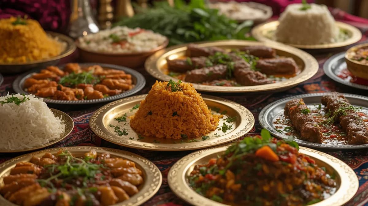 Persian Food Guide Blog Feature Image First-timer's guide to Persian cuisine - dishes, ingredients, and dining etiquette.