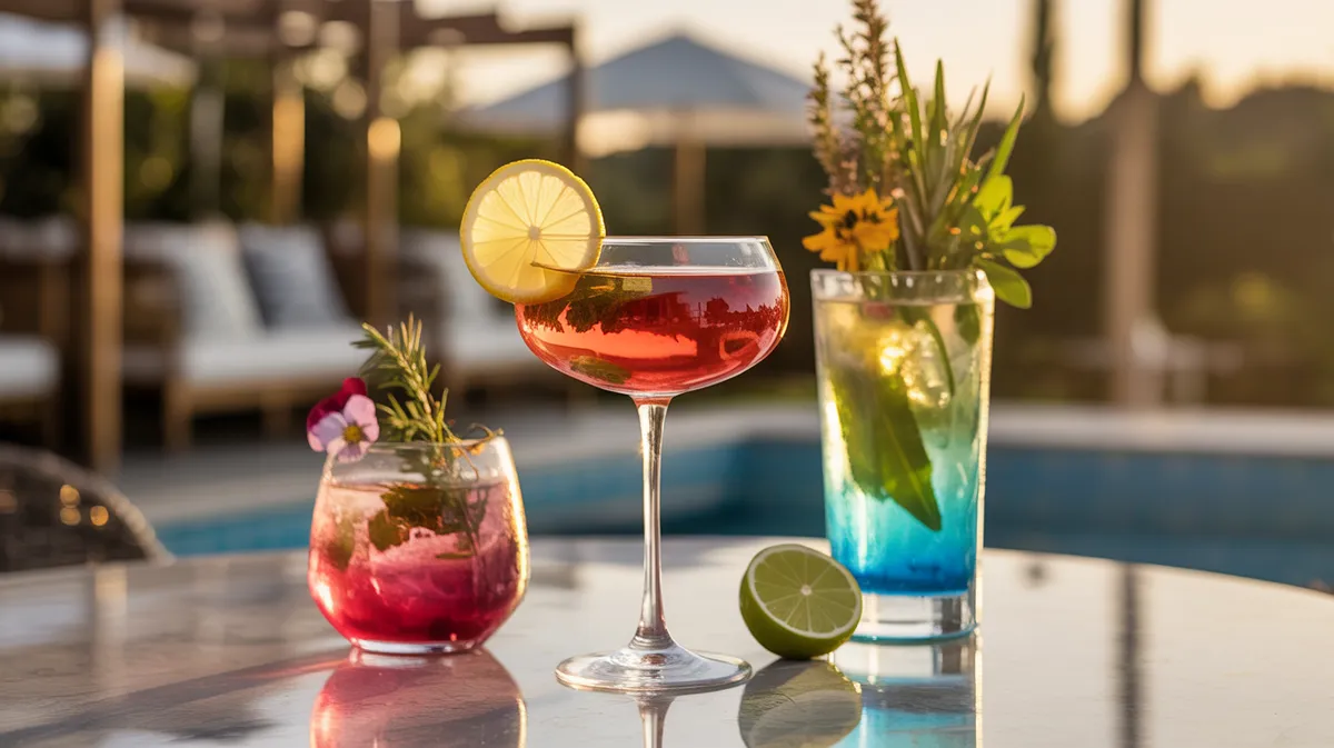 Summer Cocktails Guide Blog Feature Image Refreshing summer cocktails with Mediterranean herbs and seasonal ingredients.