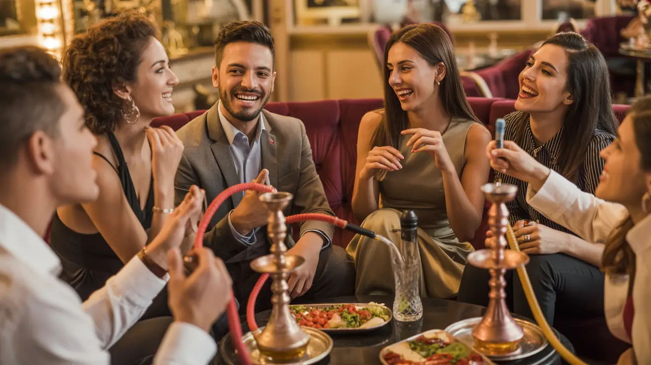 Gallery Guest Ambiance at House of Legends Guests enjoying Mediterranean cuisine, hookah, and live music at House of Legends restaurant on Ventura Boulevard in Encino