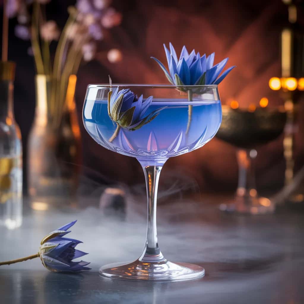 Botanical Blue Lotus Menu Image Blue Lotus Hot Tea - Pure blue lotus flower steeped traditionally with honey.