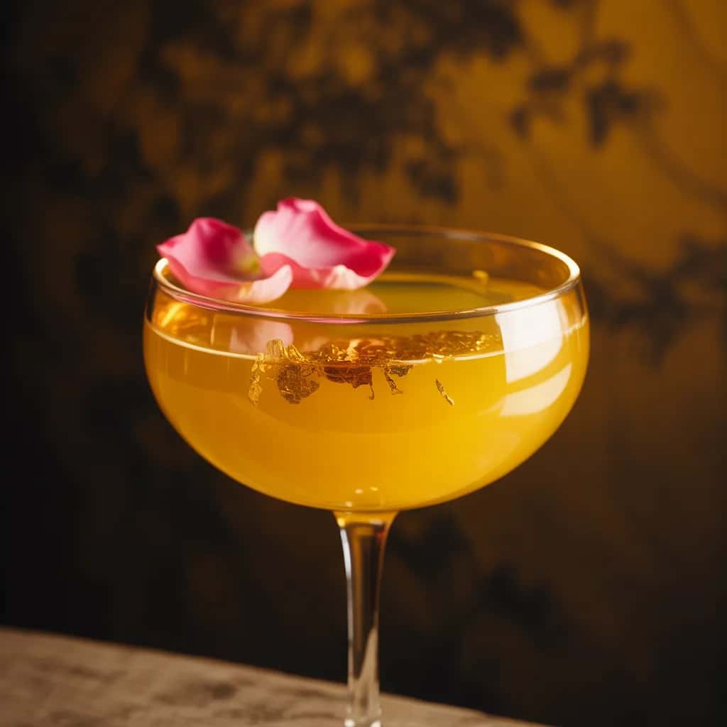 Botanical Euphoria Menu Image Euphoria Gold - Blue lotus, damiana, rose, edible gold flakes.