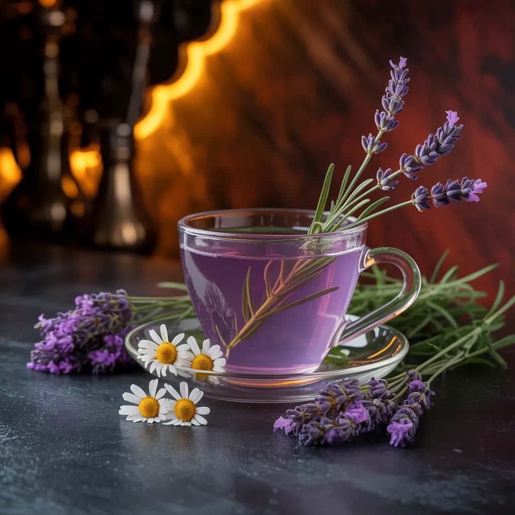 Botanical Lavender Tranquil Menu Image Lavender Tranquility - French lavender, chamomile, passionflower, honey.