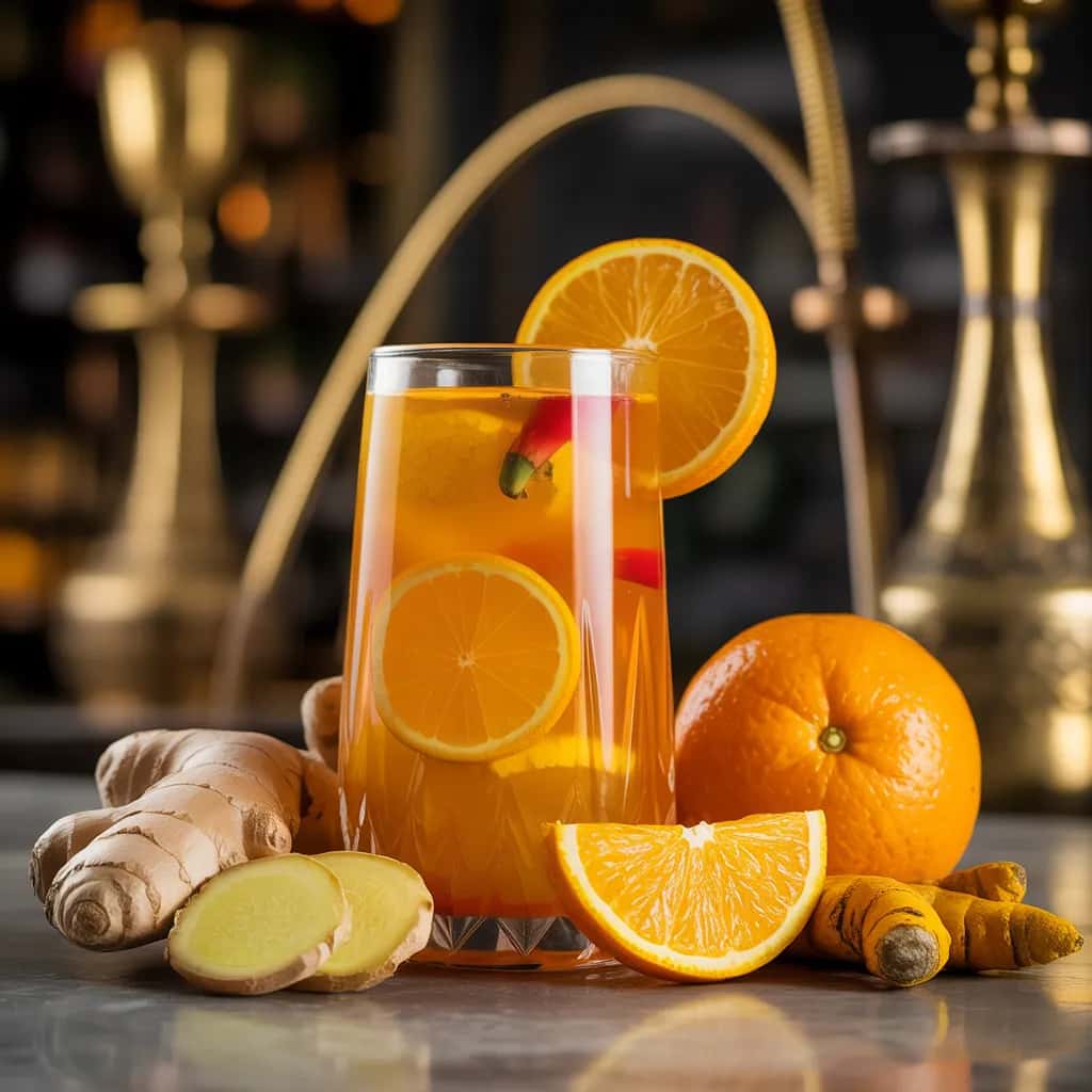 Botanical Vitality Menu Image Vitality Awakening - Cordyceps, ginger, orange, turmeric, cayenne.