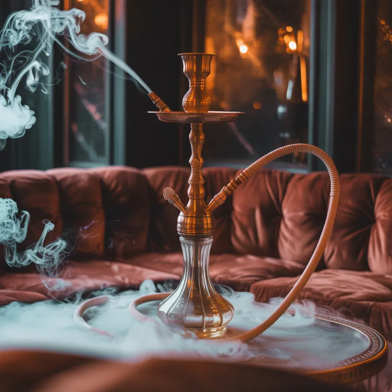 Hookah Setup Menu Image 40+ Premium Hookah Flavors - The hookah menu is broad enough to work for both experienced guests and first-timers, with signature blends, classics, and nicotine-free herbal options in the same program. at House of Legends Mediterranean restaurant and hookah lounge in Encino