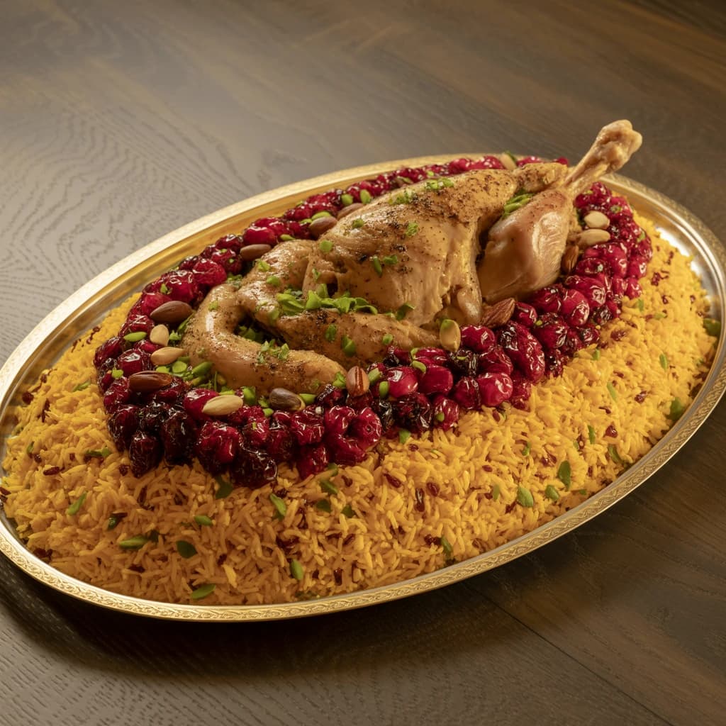 Zereshk Polo ba Morgh at House of Legends