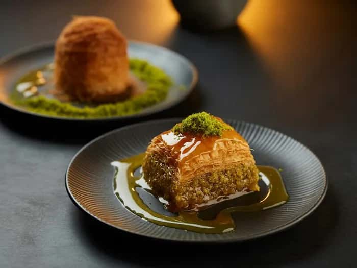 Menu Hero Dessert at House of Legends Baklava - Pistachio, honey, rose water