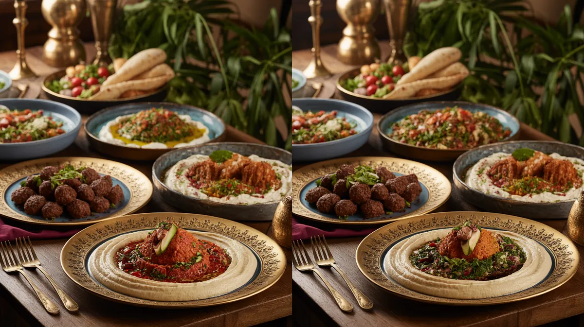 Mediterranean VS Middle Eastern Food Blog Feature Image Understand differences between Mediterranean and Middle Eastern cuisine.